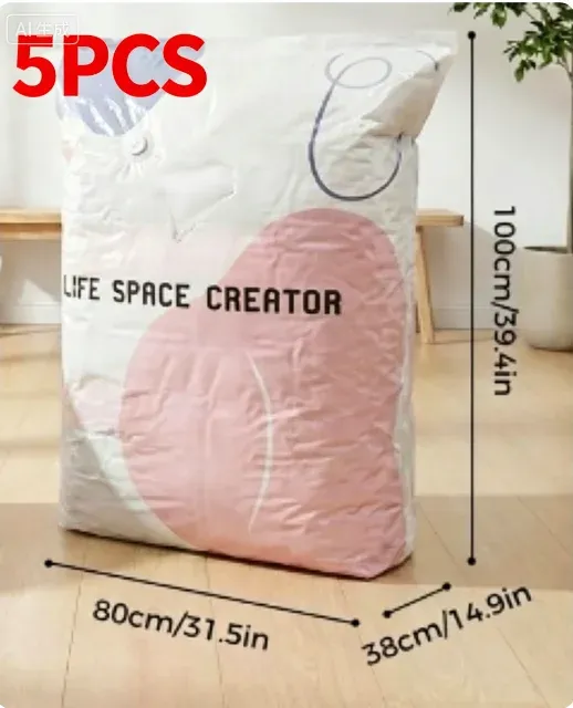 Sacs de rangement sous vide sans pompe, sacs de compression cube pour vêtements et literie de grande taille 12