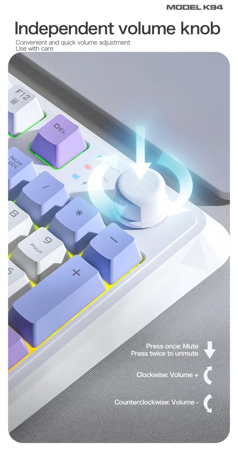 Ergonomie du clavier K94