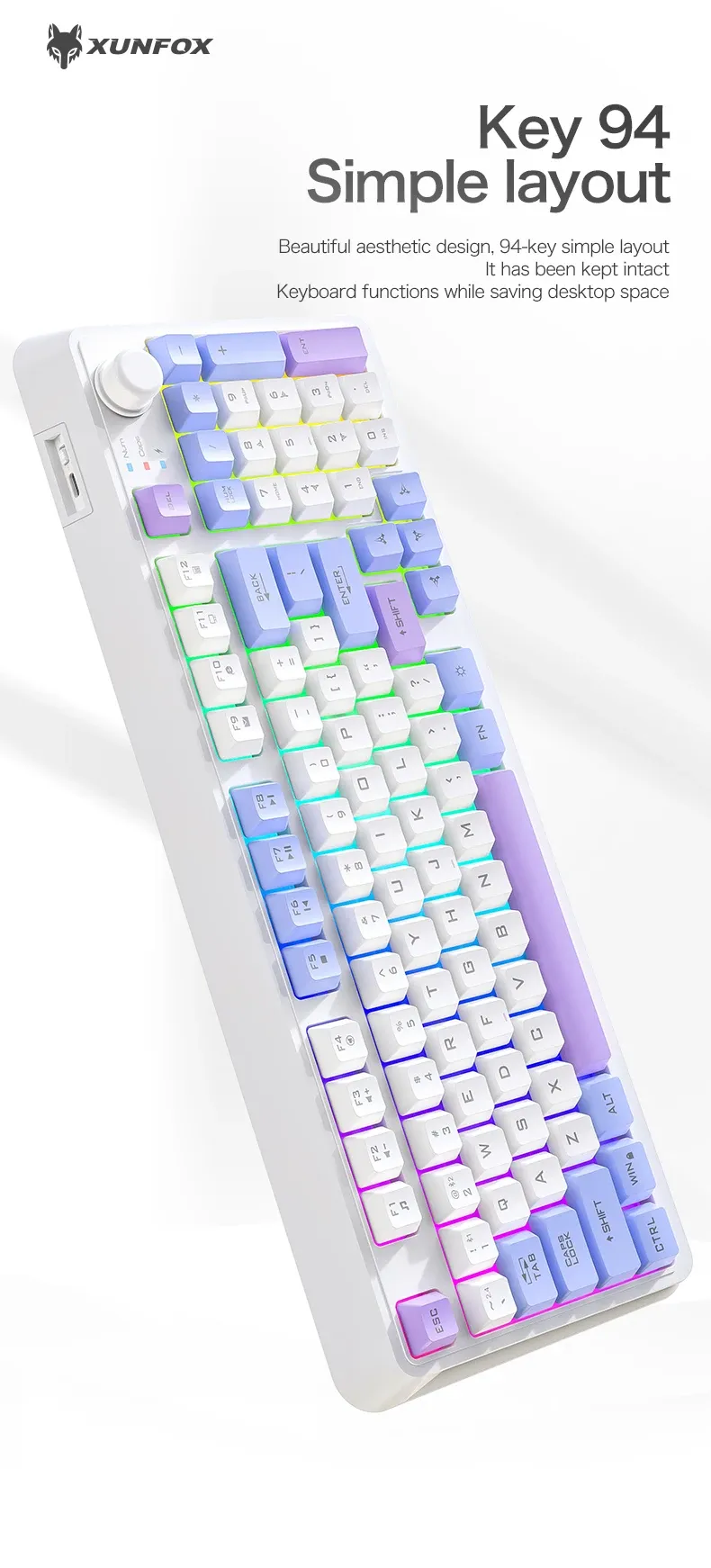 Clavier K94 en situation de jeu