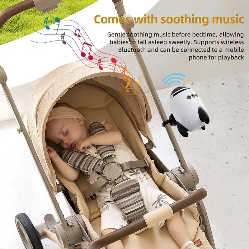Dispositif apaisant portable pour bébé sans fil Bluetooth, avec vibrations, musique douce et bruit blanc 2
