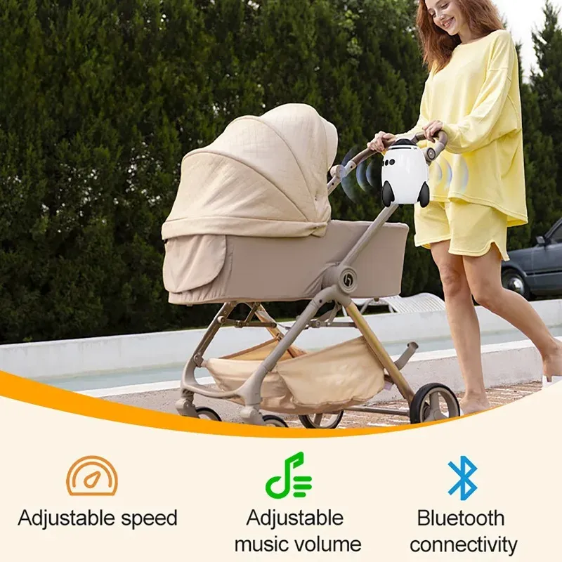 Dispositif apaisant portable pour bébé sans fil Bluetooth, avec vibrations, musique douce et bruit blanc 3