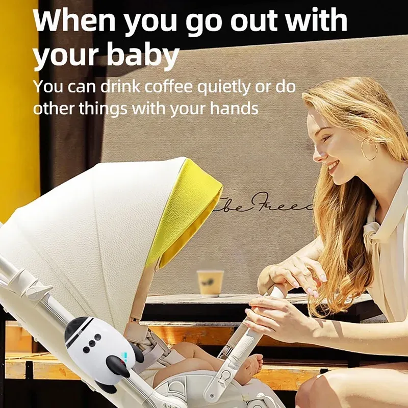 Dispositif apaisant portable pour bébé sans fil Bluetooth, avec vibrations, musique douce et bruit blanc 5