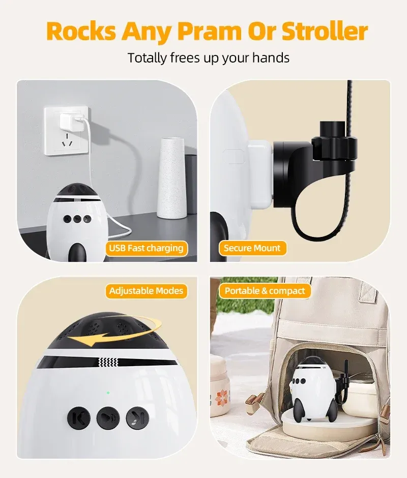 Berceau portable pour bébé, commandes