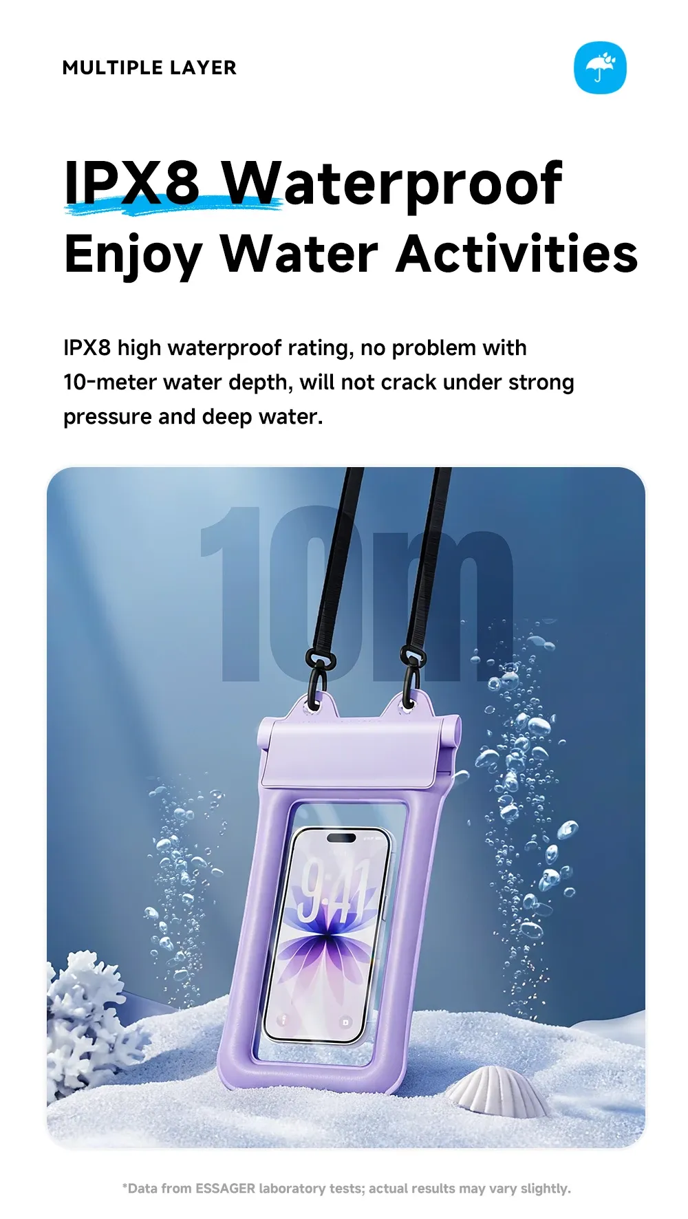 Pochette étanche Essager dans un contexte de loisirs aquatiques
