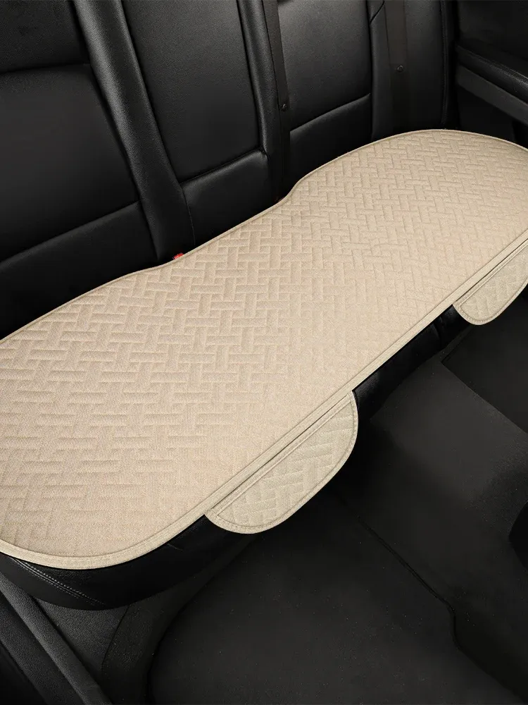 Coussin de siège auto universel en lin, toutes saisons, housse conducteur petite taille, ensemble 1 ou 3 pièces 15