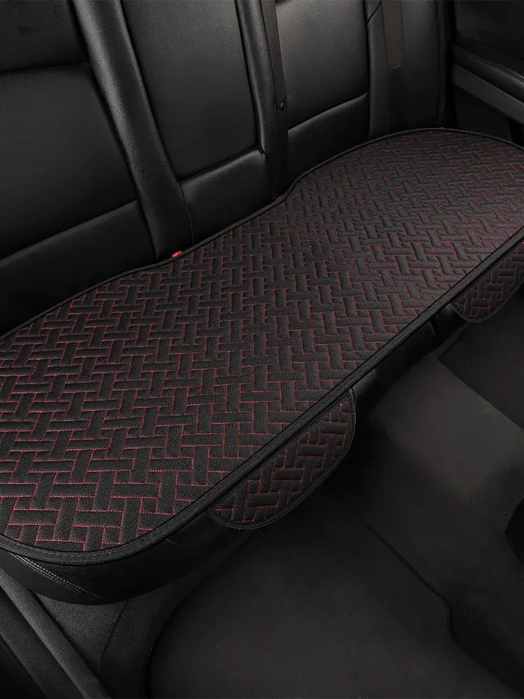 Coussin de siège auto universel en lin, toutes saisons, housse conducteur petite taille, ensemble 1 ou 3 pièces 14