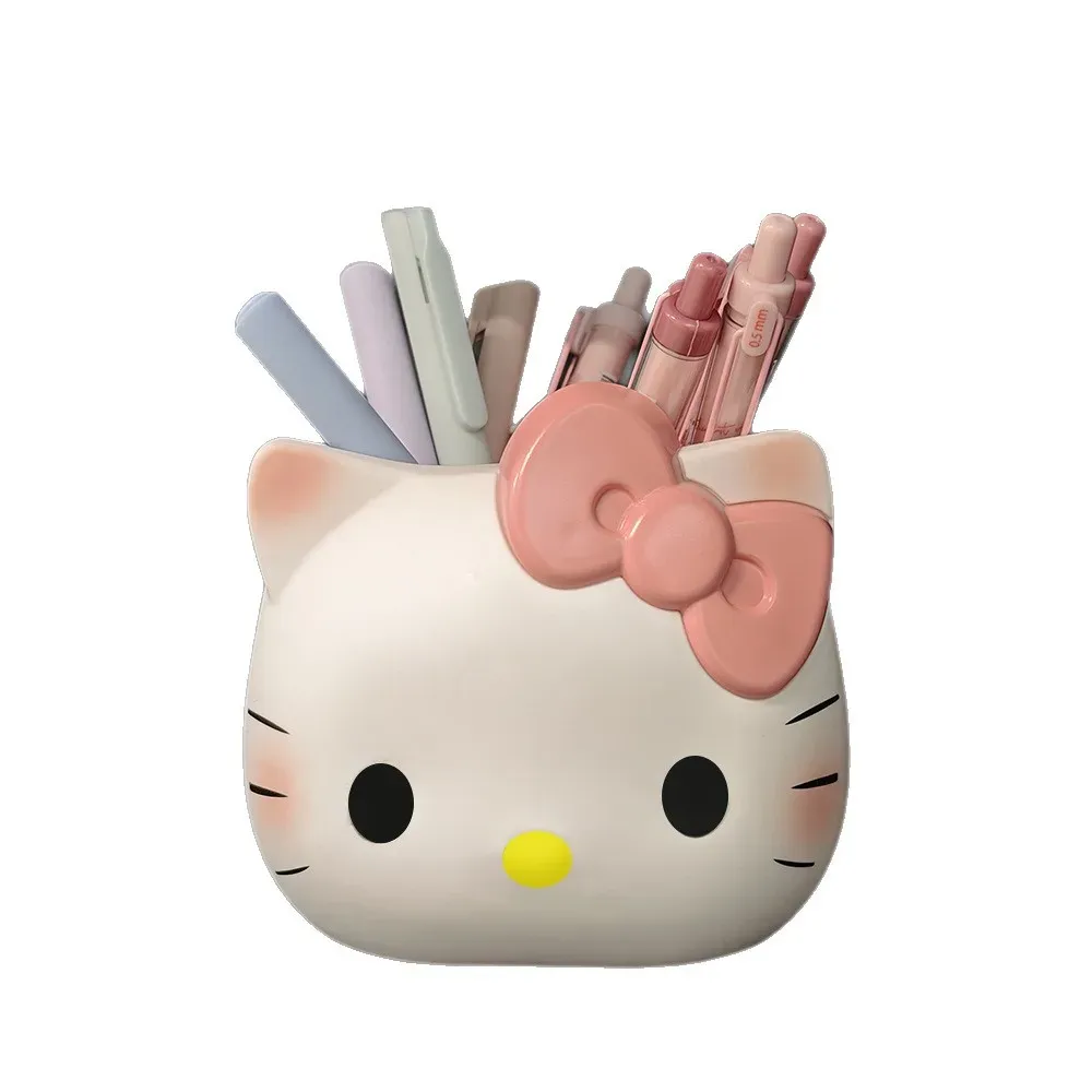 Porte-stylo Hello Kitty, organisateur de bureau mignon style dessin animé, pot de rangement pour pinceaux de maquillage, pour la maison, le bureau et la décoration d'étude 6