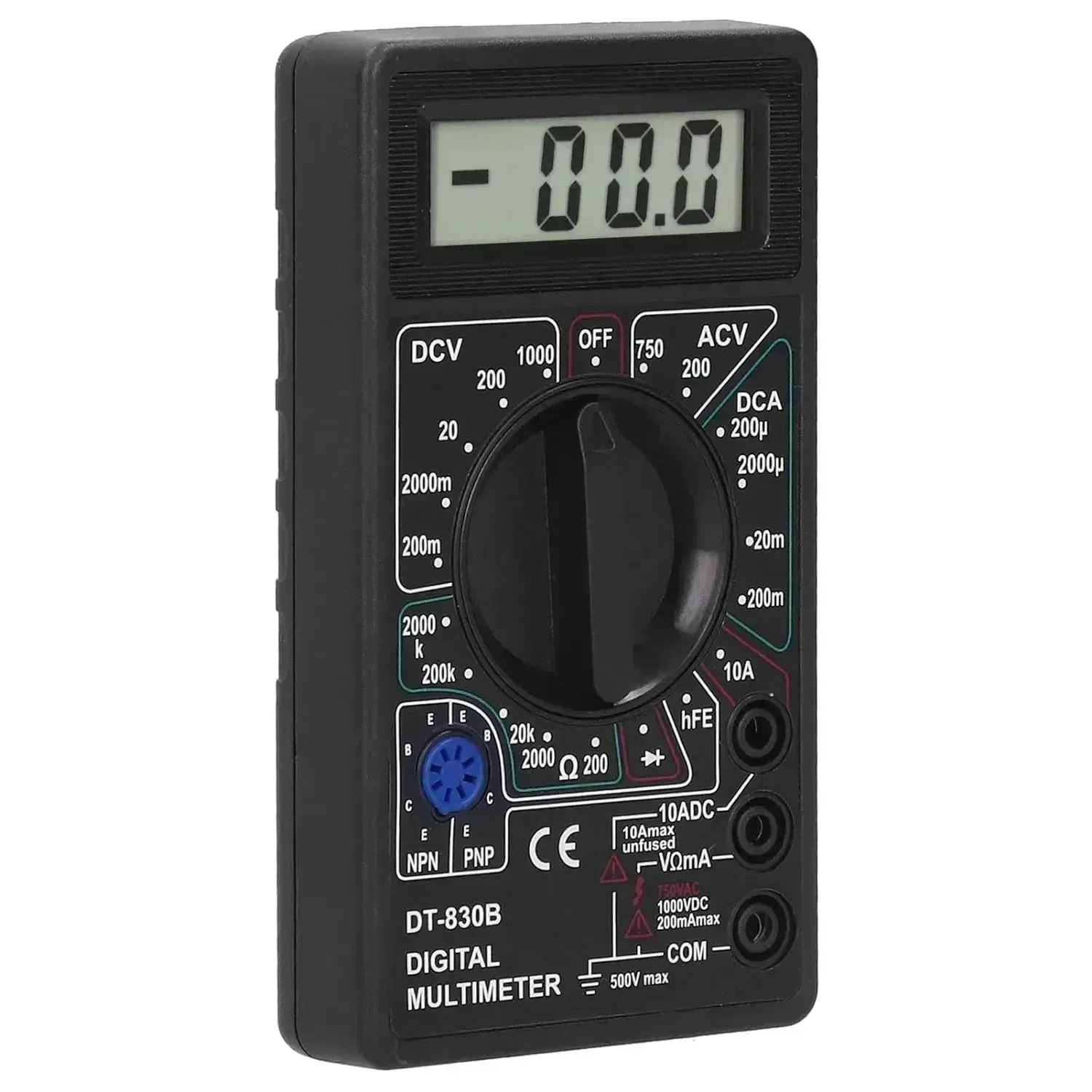 Multimètre numérique DT-830B portatif noir 2