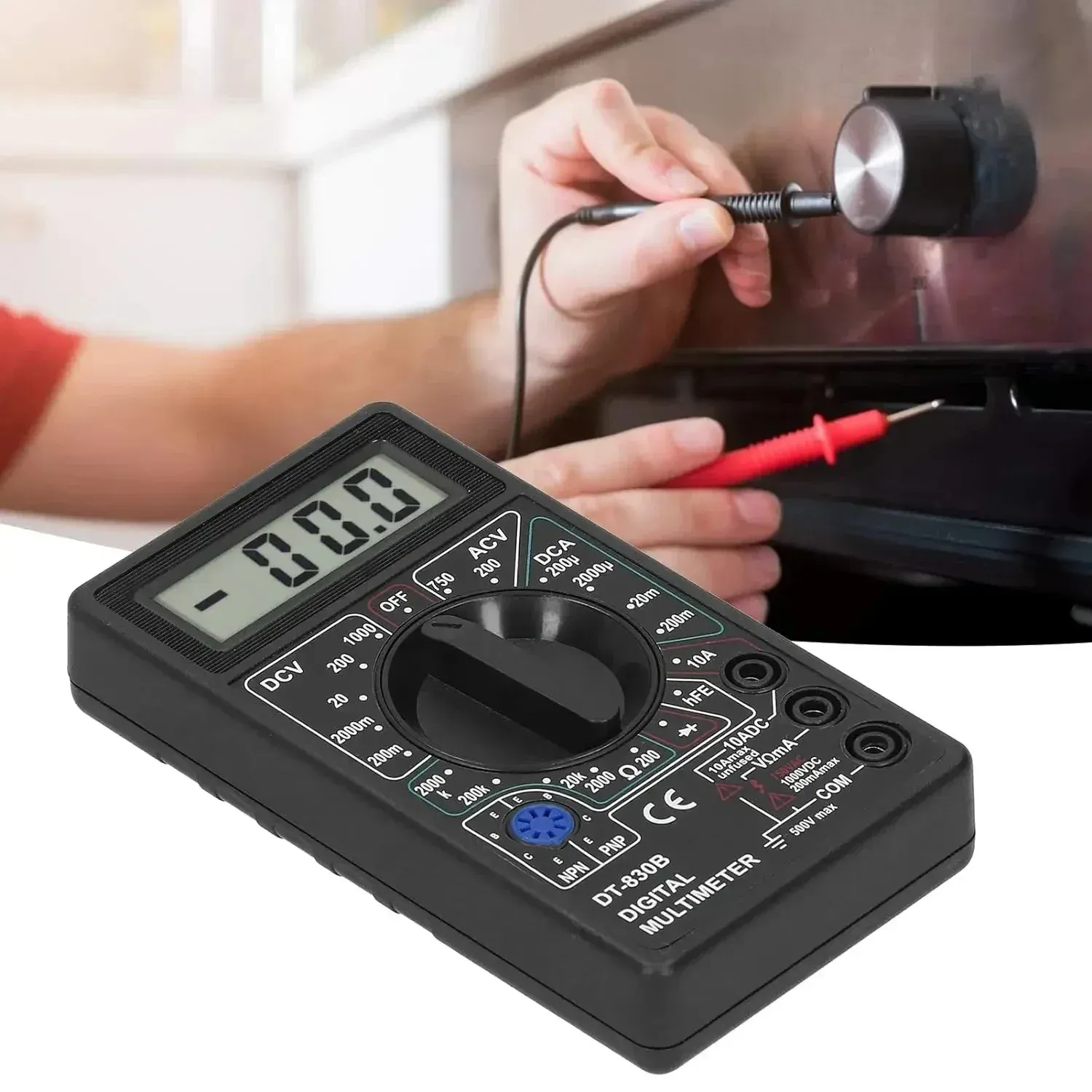 Multimètre numérique DT-830B portatif noir 3