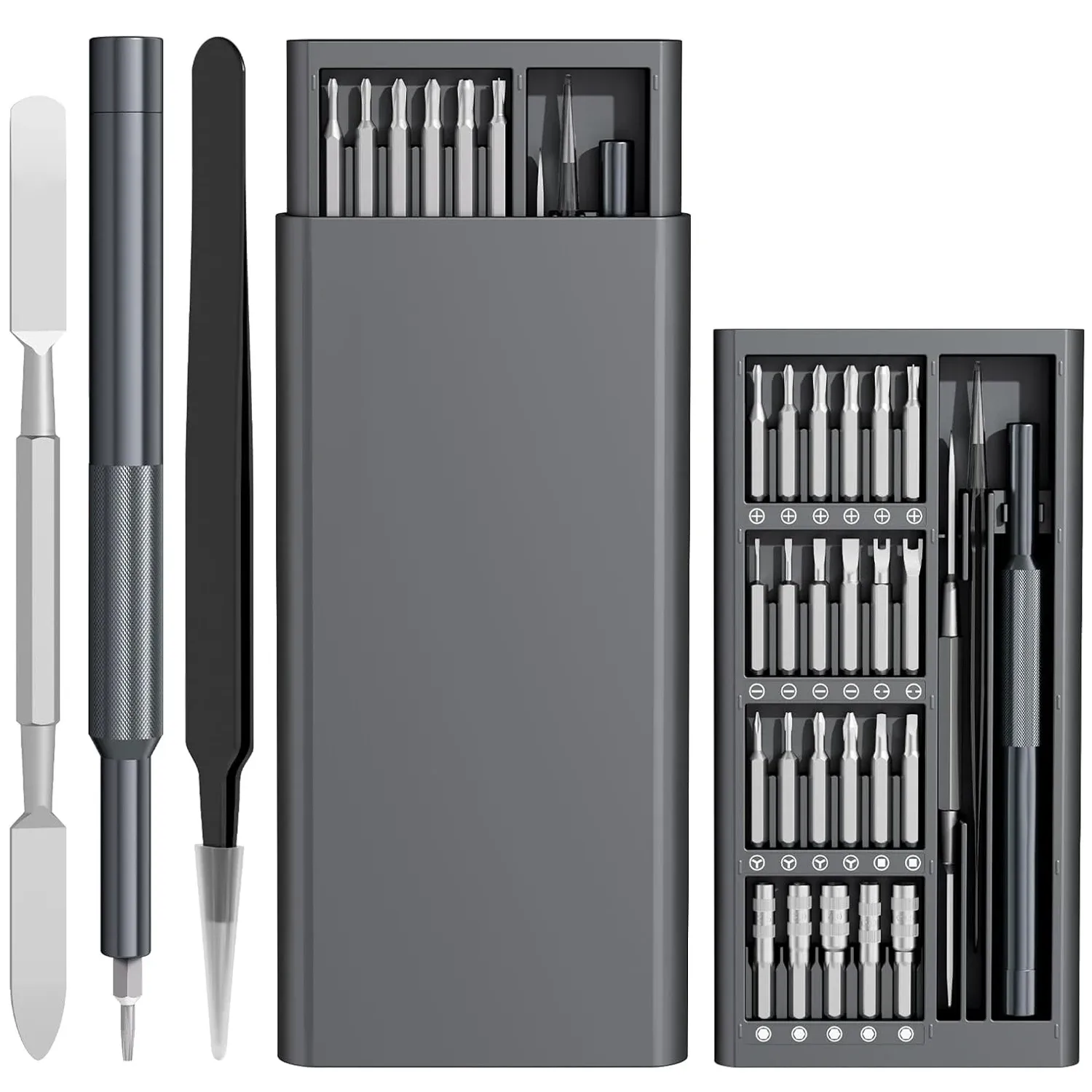 Jeu de tournevis de précision avec 36 embouts S2 longs, outil de réparation magnétique pour lunettes, montres, PC, ordinateur et appareil photo 8