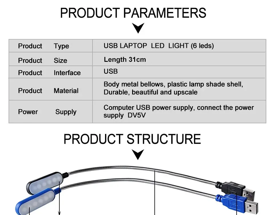 Lampe de lecture LED USB en situation d'utilisation