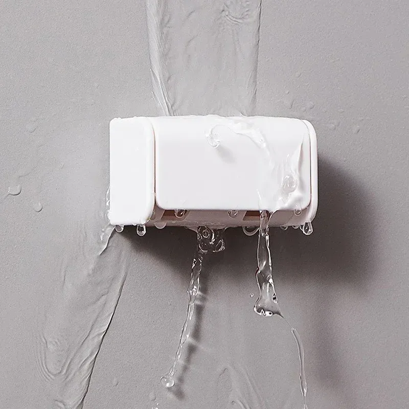 Support mural simple pour brosse à dents, sans perçage 4
