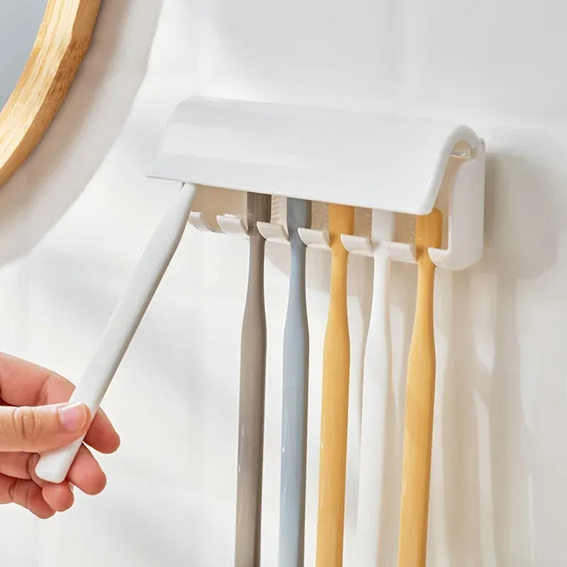 Support mural épuré pour brosse à dents