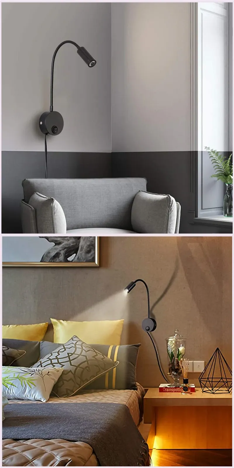 Applique LED au-dessus d'un bureau