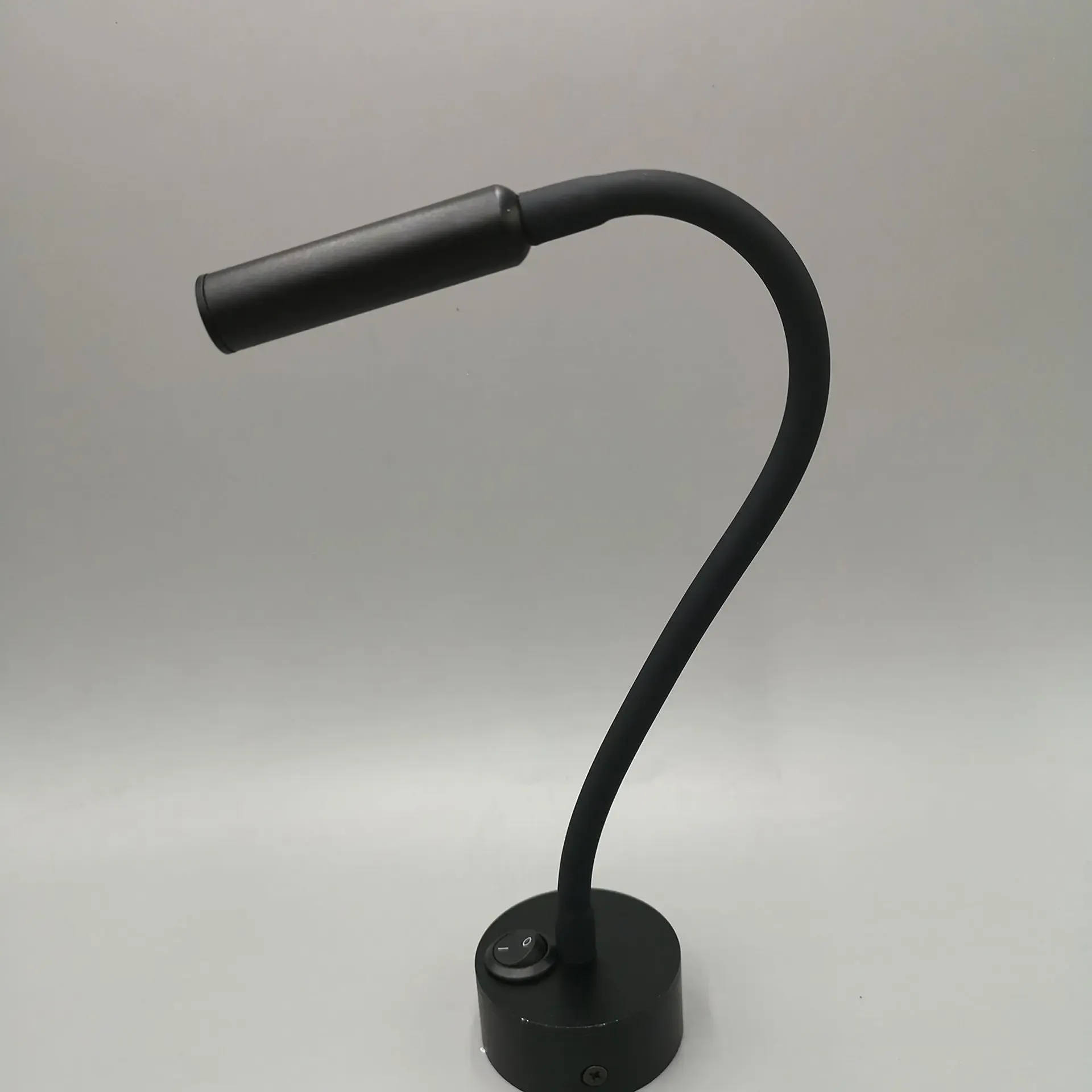 Lampe LED flexible à fixation murale 1 W / 3 W avec col de cygne, idéale pour la lecture, l'étude, le chevet, l'hôtel ou la tête de lit, avec interrupteur 12