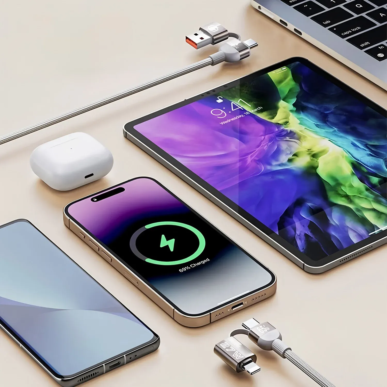 Câble de charge magnétique finition premium