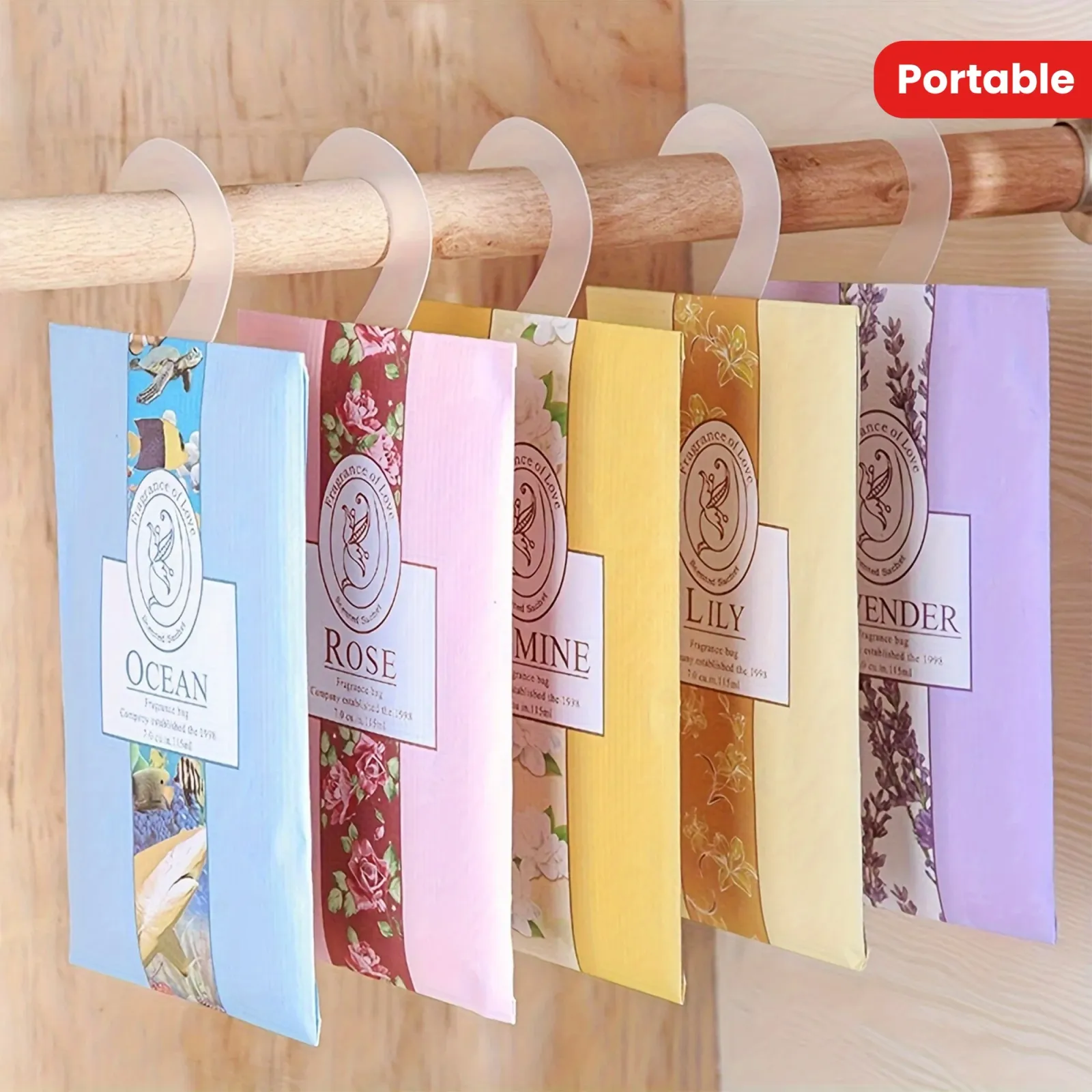Sachets de garde-robe parfumés suspendus
