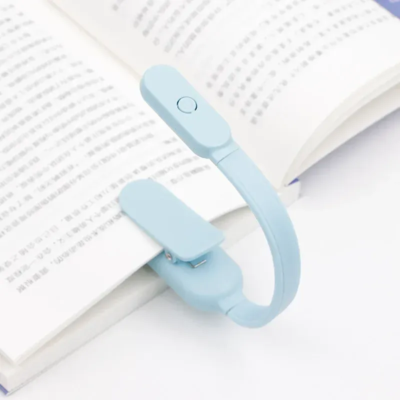 Mini lampe de lecture LED à pince - 3 niveaux de luminosité, rechargeable par USB, idéale pour les voyages, la chambre et la lecture 3