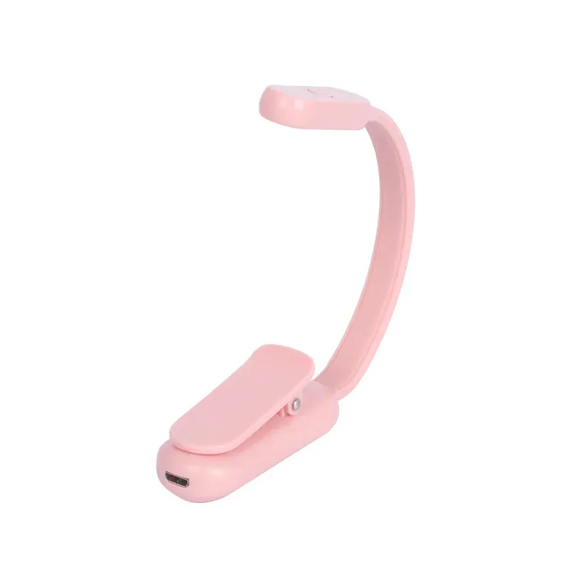 Mini lampe de lecture LED à pince - 3 niveaux de luminosité, rechargeable par USB, idéale pour les voyages, la chambre et la lecture 8