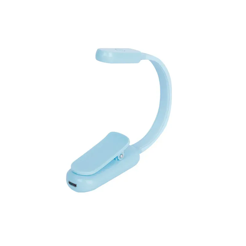 Mini lampe de lecture LED à pince - 3 niveaux de luminosité, rechargeable par USB, idéale pour les voyages, la chambre et la lecture 7