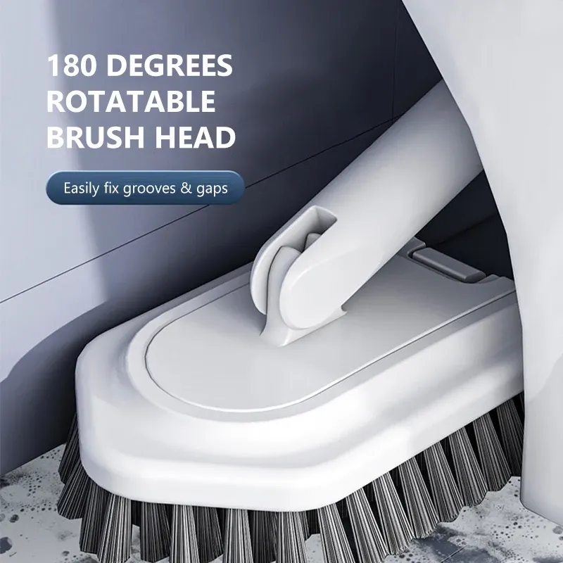 Brosse de nettoyage pour salle de bain 95 cm, manche long et tête amovible pour sol, baignoire et carrelage 2