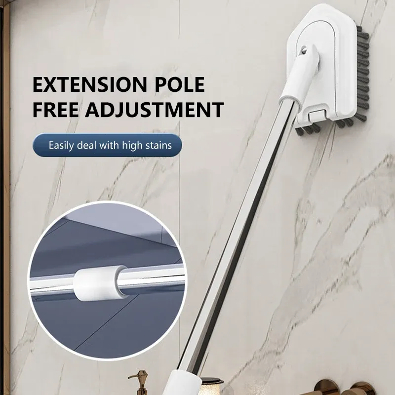 Brosse de nettoyage pour salle de bain 95 cm, manche long et tête amovible pour sol, baignoire et carrelage 3