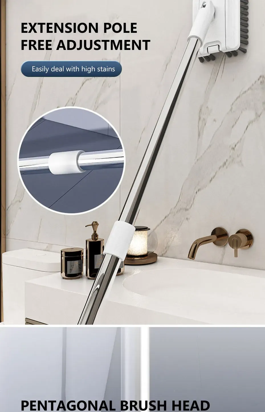 Brosse de nettoyage en situation d'utilisation