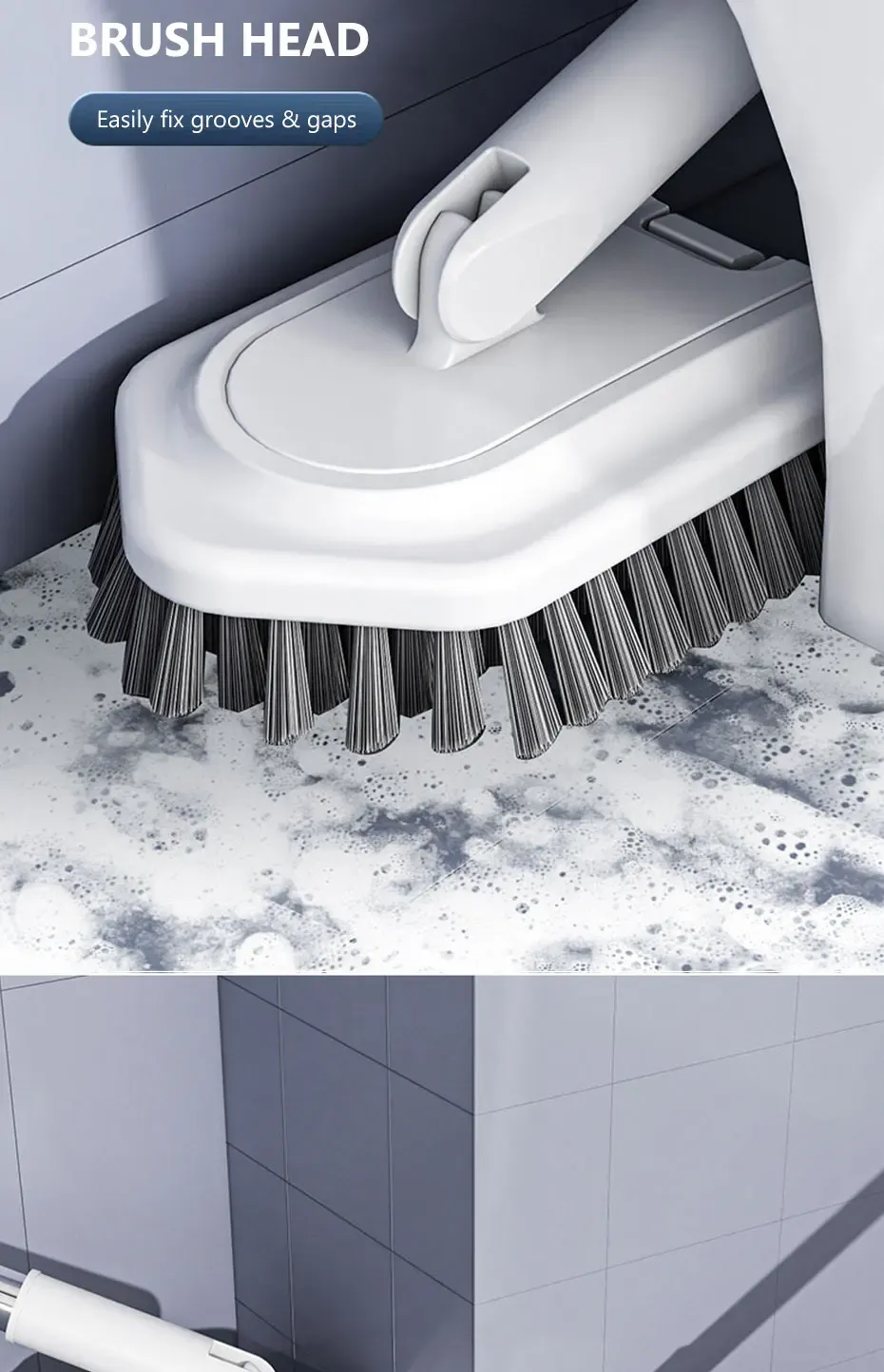 Brosse de nettoyage, détail des poils