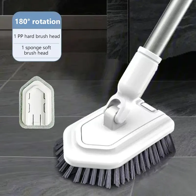 Brosse de nettoyage pour salle de bain 95 cm, manche long et tête amovible pour sol, baignoire et carrelage 7