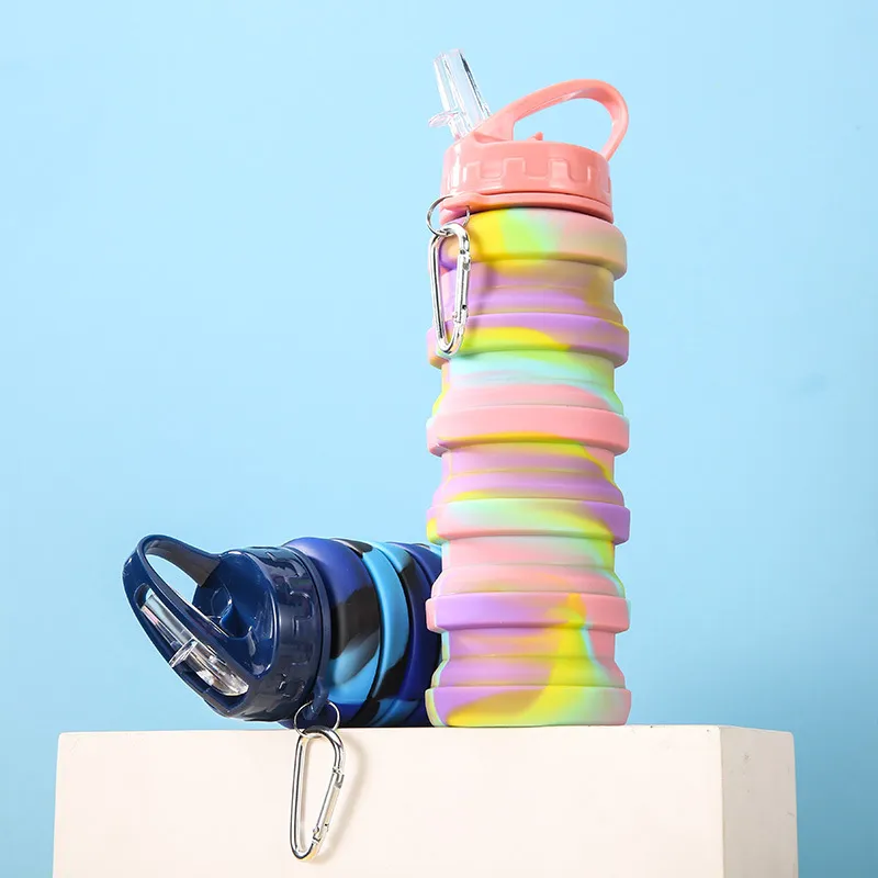 Gourde pliable en silicone, utilisation sportive