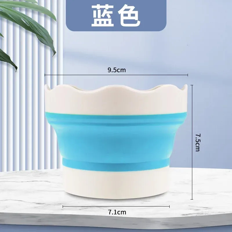 Mini seau à peinture pliable en silicone pour le lavage des pinceaux, palette de peinture, stylo de lavage artistique, tasse, nettoyeur de pinceaux de maquillage, bol de nettoyage 10