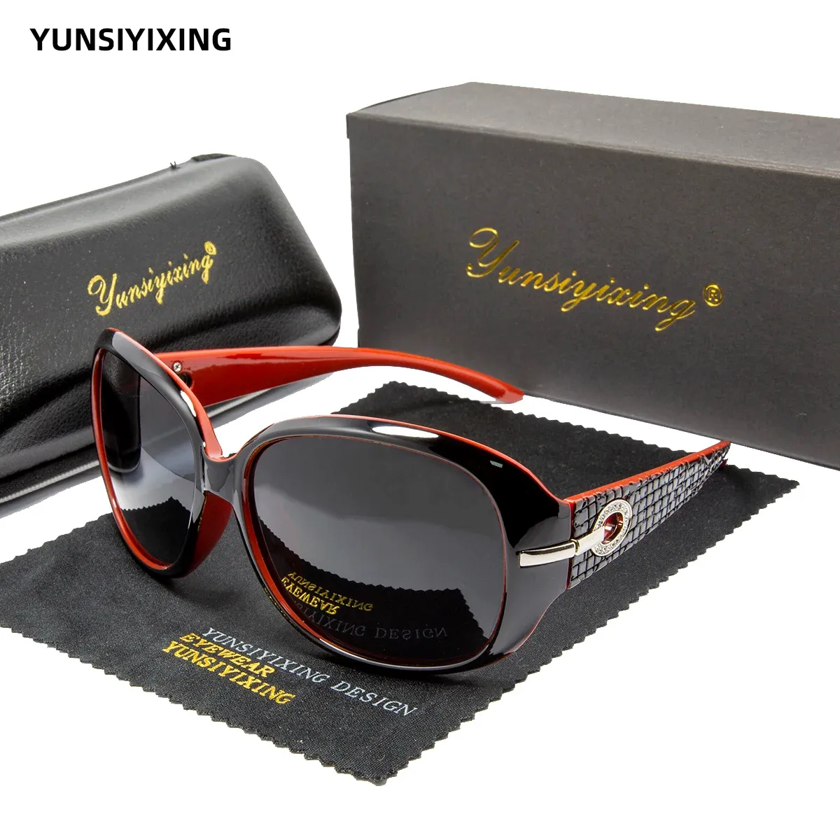 Lunettes de soleil polarisées pour femme, design classique et tendance, grand cadre, verres polarisés, style vintage, modèle ST2012 - Image 1