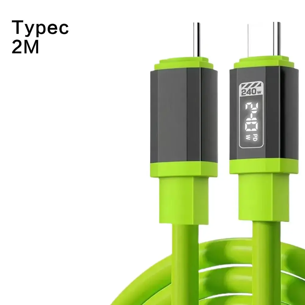 Câble de données USB vers USB-C et USB-C vers USB-C 240 W, compatible Huawei, Xiaomi, Samsung, OPPO et vivo, sans affichage numérique 4