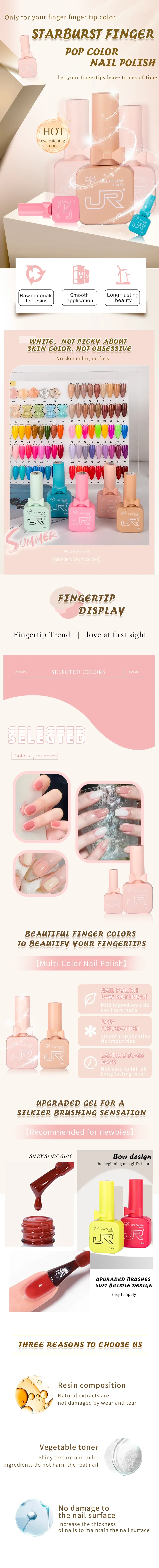 Ensemble de vernis gel UV LED aux teintes rouge, rose et nude