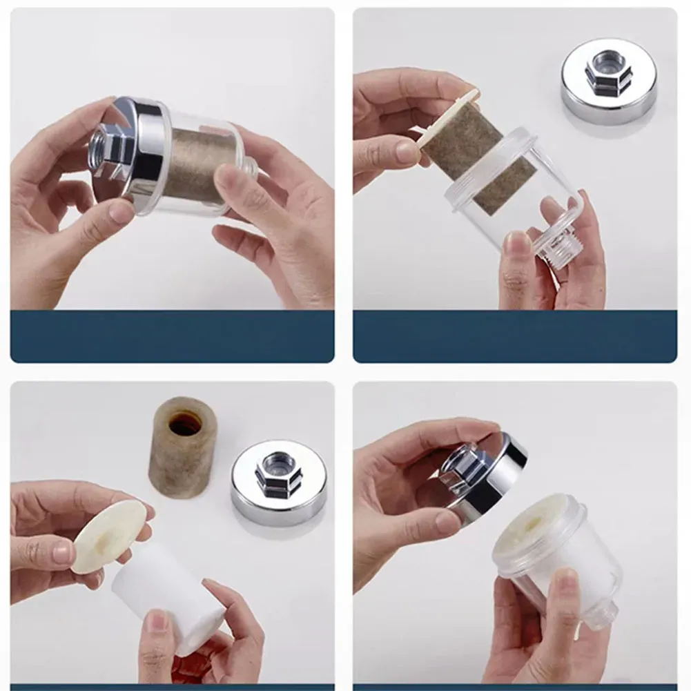 Kit de purificateur de sortie d'eau, filtre universel pour robinet, filtre domestique en coton PP haute densité pour cuisine, salle de bain et douche 3