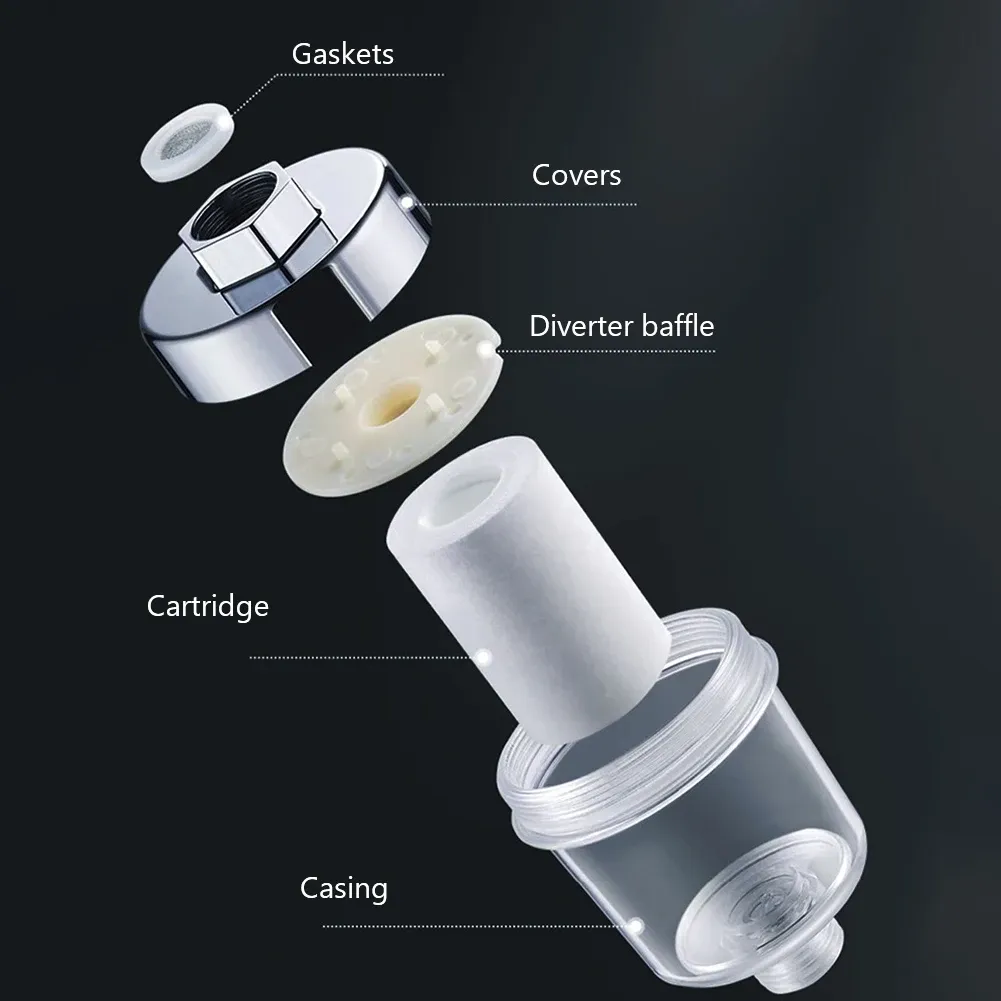 Kit de purificateur de sortie d'eau, filtre universel pour robinet, filtre domestique en coton PP haute densité pour cuisine, salle de bain et douche 5
