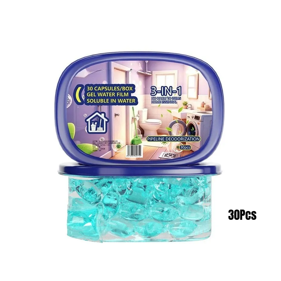 Gel désodorisant et nettoyant pour canalisations, parfumé, soluble dans l'eau, pour éviers, drains, cuisine et salle de bain 7