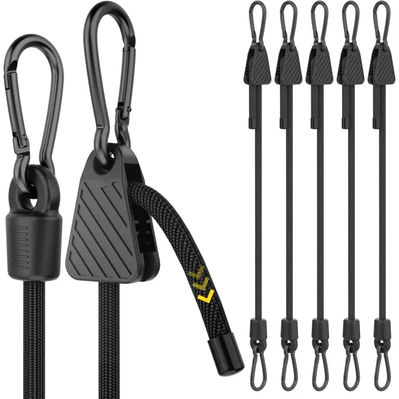 Cordon élastique réglable avec crochets, 7 à 48 pouces, sangle de fixation robuste pour le transport, le camping, le porte-vélos et la tente - Image 1