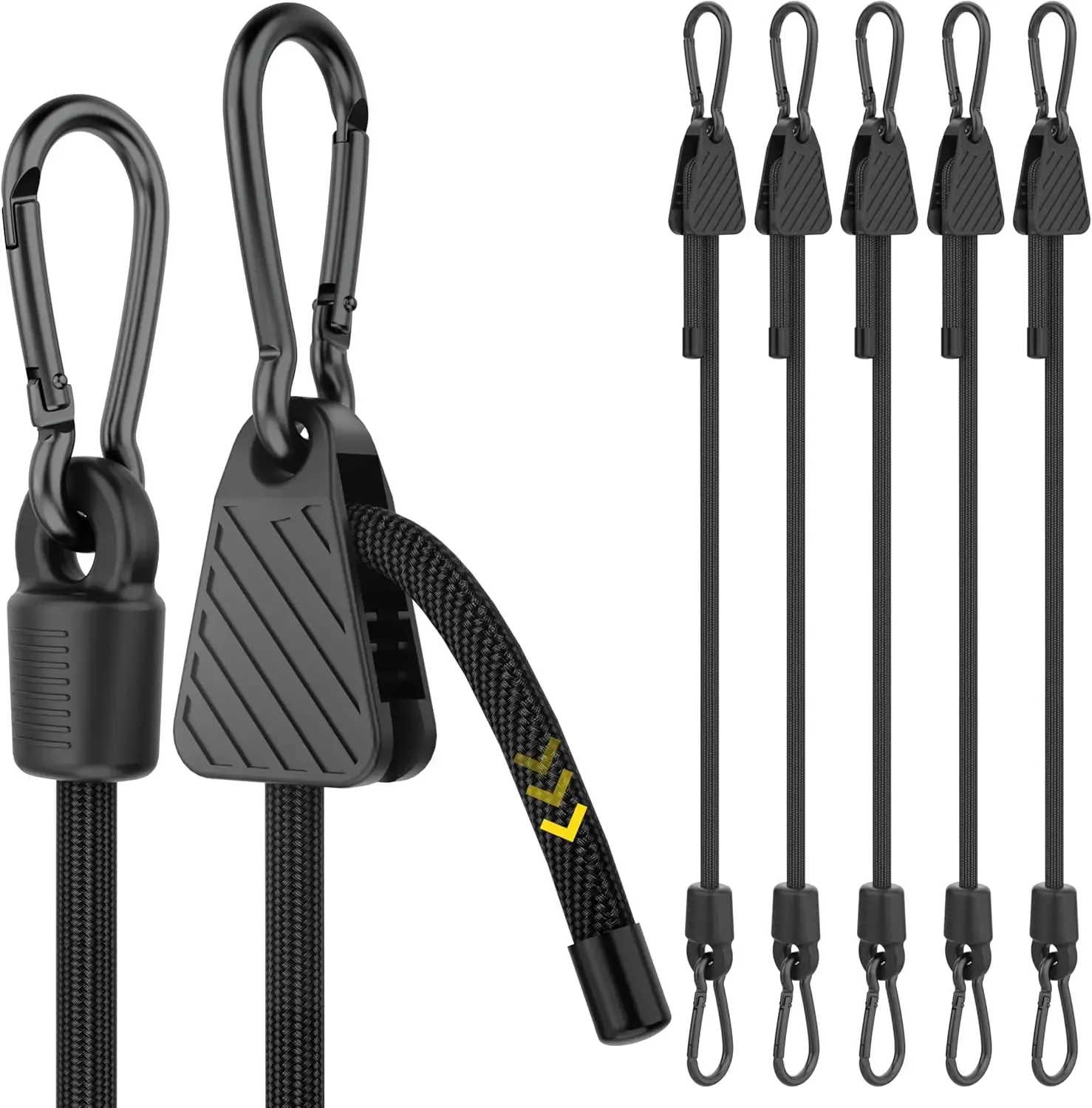 Cordon élastique réglable avec crochets, 7 à 48 pouces, sangle de fixation robuste pour le transport, le camping, le porte-vélos et la tente 7