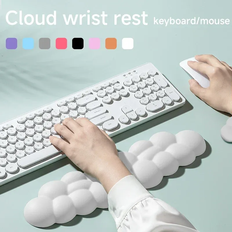 Tapis de souris ergonomique avec repose-poignet, antidérapant, design Cloud pour gamers 2