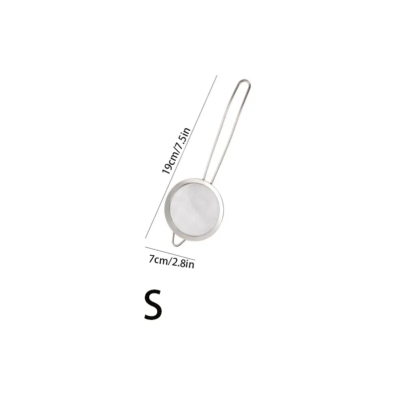 Passoire fine en acier inoxydable avec poignée et crochet robustes, tamis pour jus et lait de soja, lot de 3 ustensiles de cuisine 8