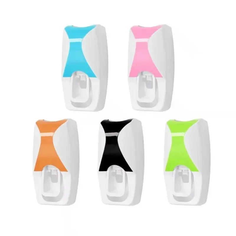 Porte-brosse à dents avec distributeur automatique de dentifrice, support mural de rangement pour salle de bain (lot de 1) 6