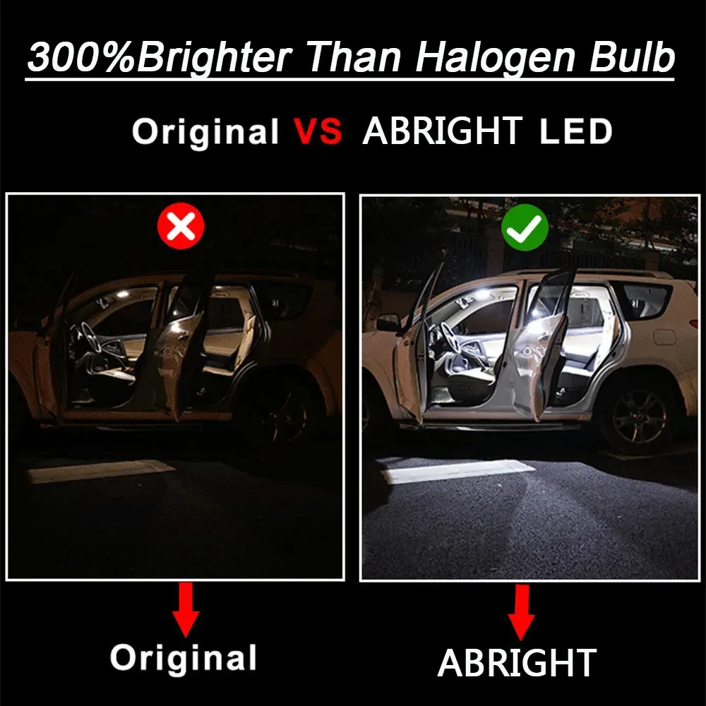 Éclairage intérieur LED Canbus pour voiture Audi A1, A2, A3 (8P, 8V, 8L), A4 (B5, B6, B7, B8), A5 (8T), A6 (C5, C6, C7), A7, A8 (D2, D3), Q3, Q5, Q7 (8X) 3