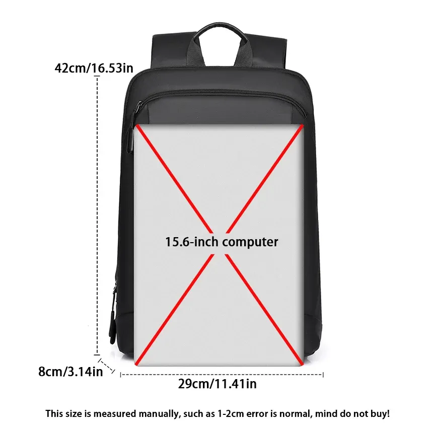 Sac à dos étanche et ultra-léger pour homme, compatible ordinateur portable 15,6 pouces 2