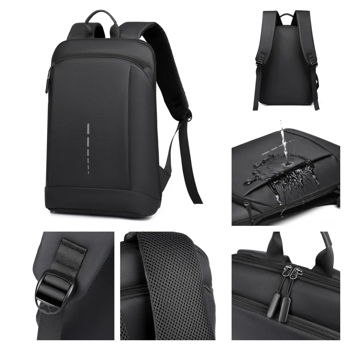 Sac à dos étanche et ultra-léger pour homme, compatible ordinateur portable 15,6 pouces 5
