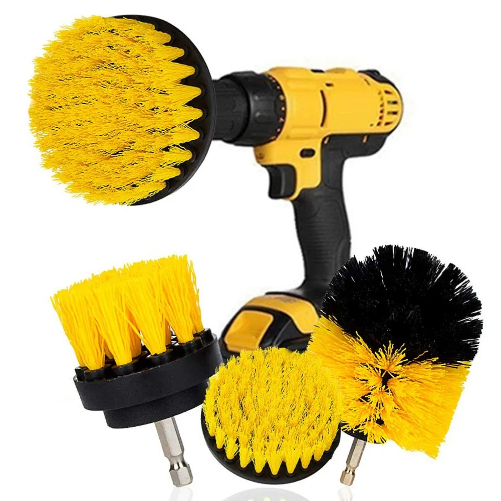 Ensemble de 3 brosses rotatives pour perceuse, outil de lavage de voiture