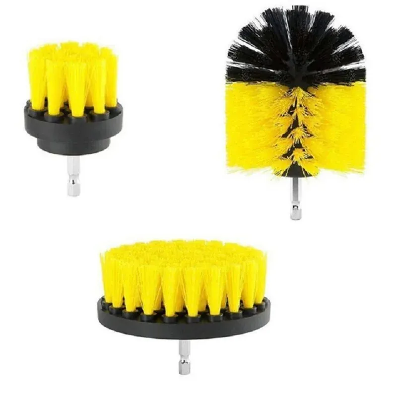 Ensemble de 3 brosses rotatives pour perceuse, outil de lavage de voiture 3