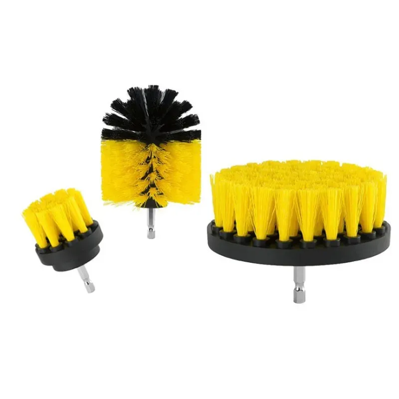Ensemble de 3 brosses rotatives pour perceuse, outil de lavage de voiture 7