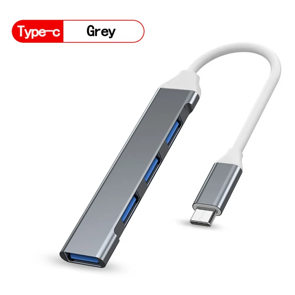 Hub USB 3.0 à 4 ports, haute vitesse, USB-C, séparateur 5 Gbps pour PC, multiport USB 3.0 / 2.0 11