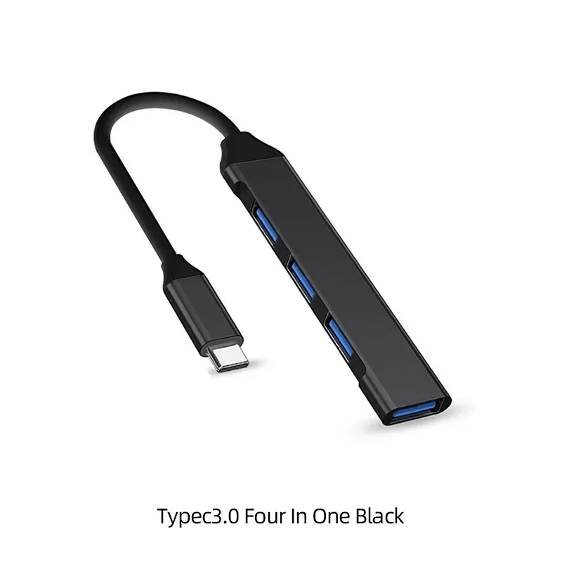 Hub USB 3.0 à 4 ports, haute vitesse, USB-C, séparateur 5 Gbps pour PC, multiport USB 3.0 / 2.0 8